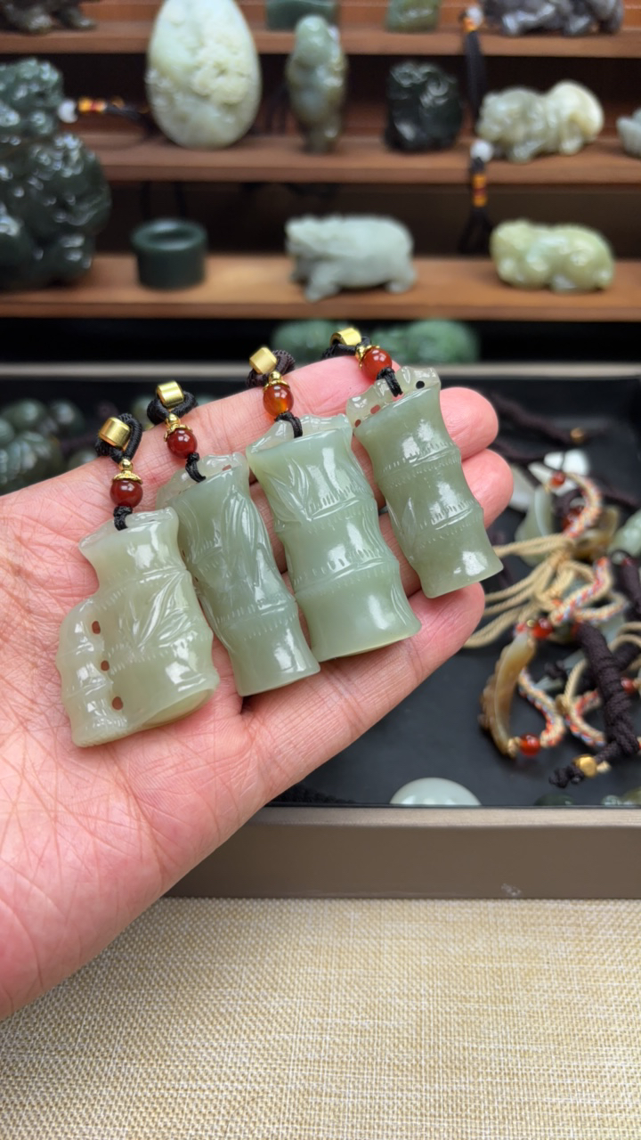 保真和田玉节节高升时尚吊坠百搭多样性拍一发一手工精致气质