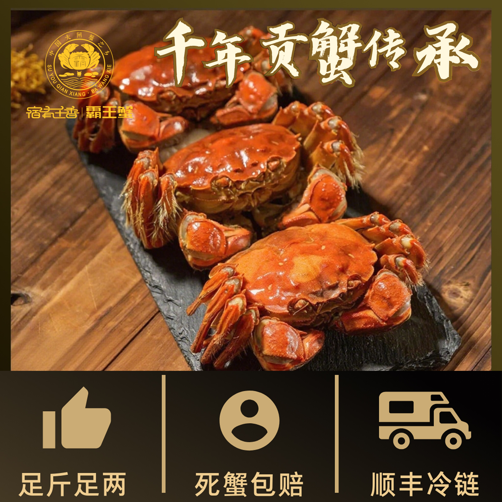 【活蟹】霸王蟹精品大闸蟹2.5-2.9两全母8+2到手10只礼盒装顺丰发货