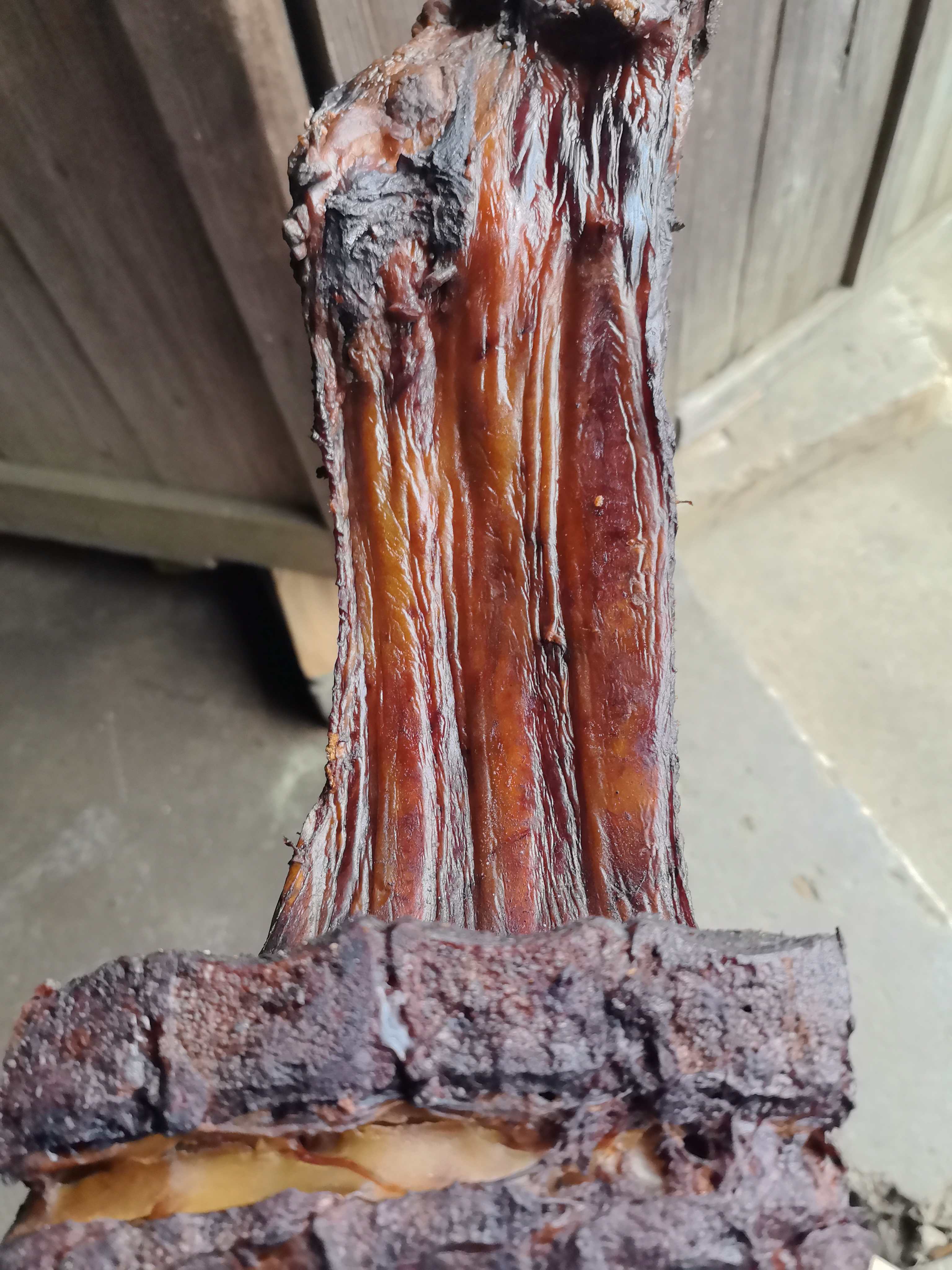 农家自制烟熏土猪腊排