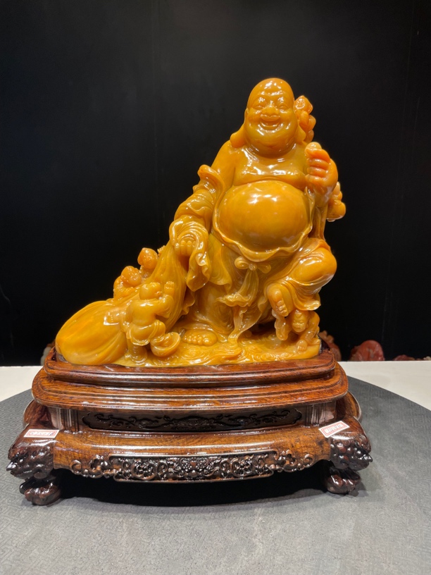 寿山石山水田黄印章印摆件貔貅手把件石雕工艺品入门玄关奇石山水