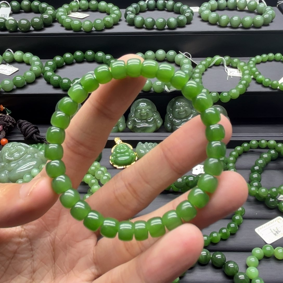 和田玉（碧玉）手链未镶嵌