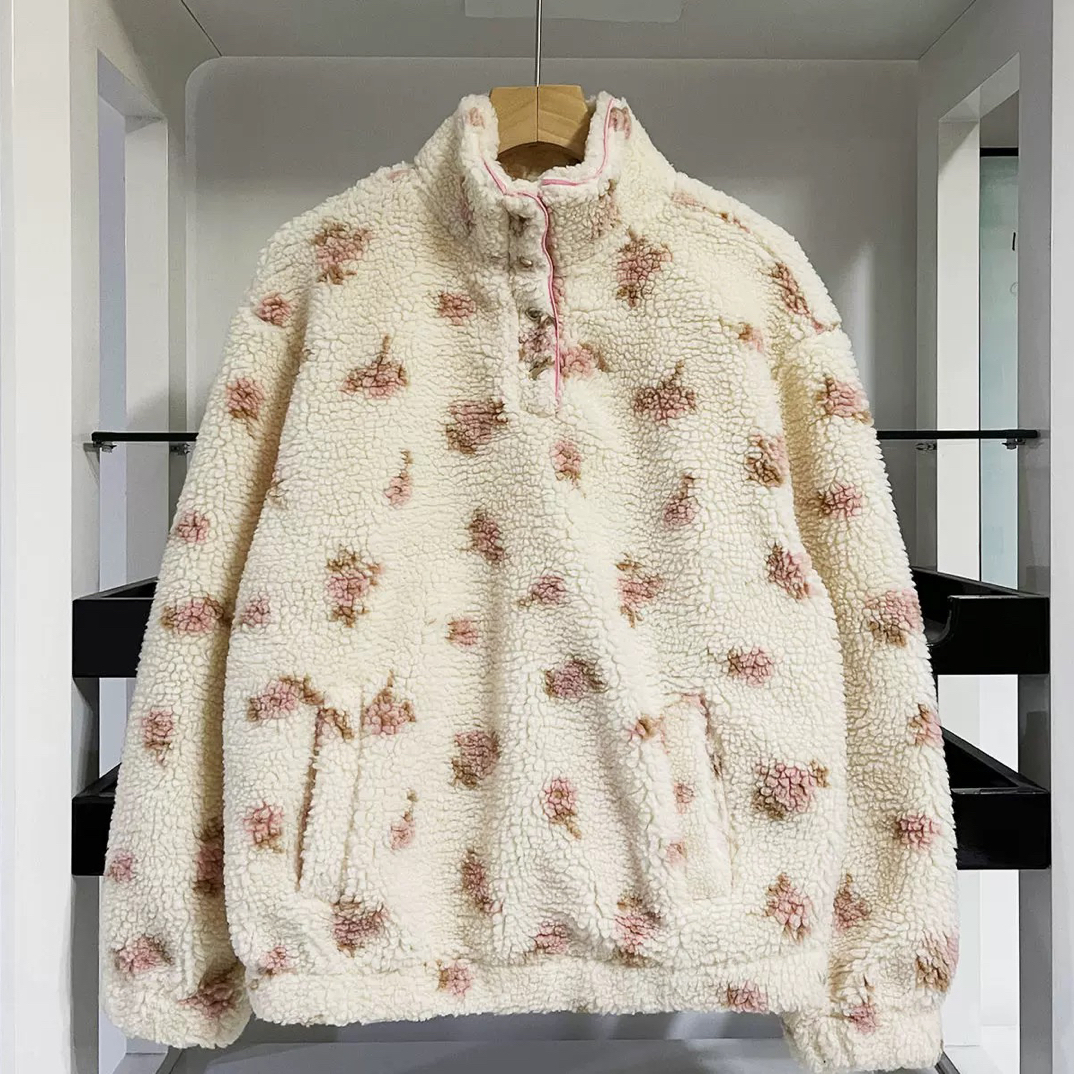 羊羔绒立领加厚卫衣