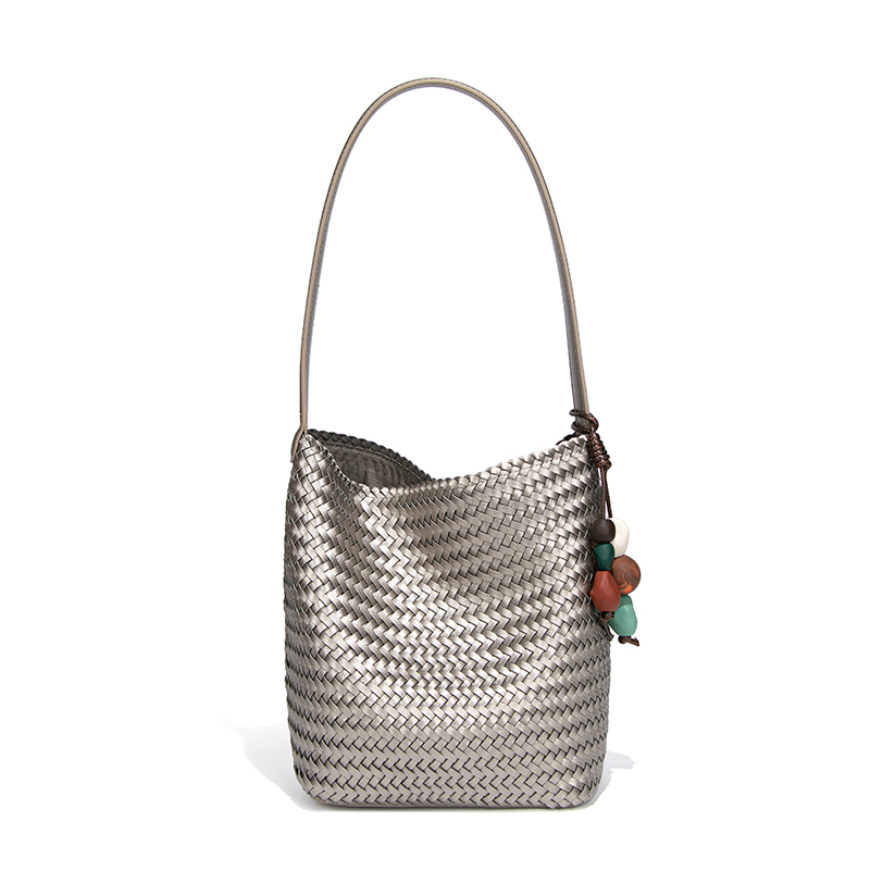 【高定】植鞣软皮编织水桶包大容量设计质感通勤百搭单肩包B2564