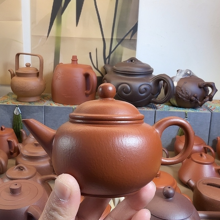 茶壶紫砂全手工朱泥30目150cc
