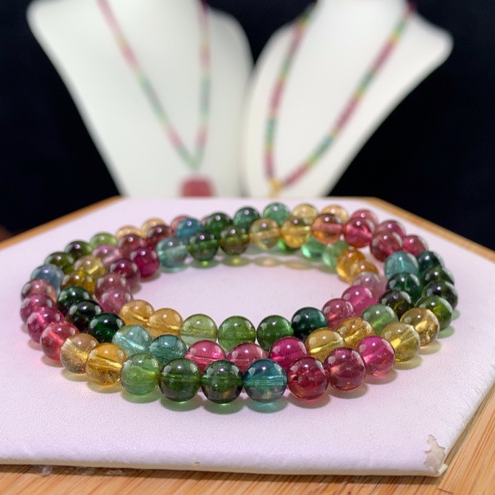 双色碧玺手链未镶嵌