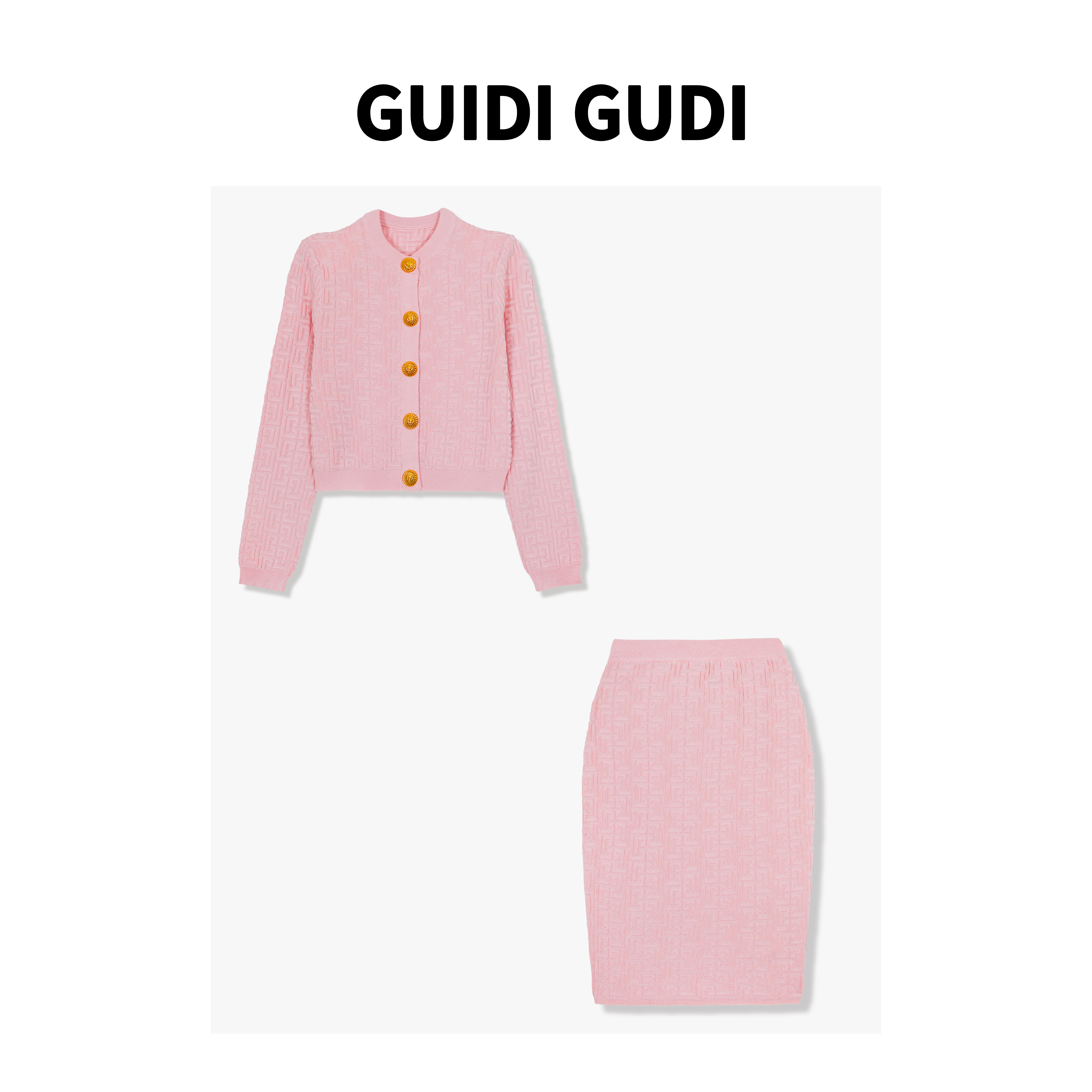 GUIDI GUDI【迷雾行者】两件套上衣小香风轻奢女装20衣服+半裙套装