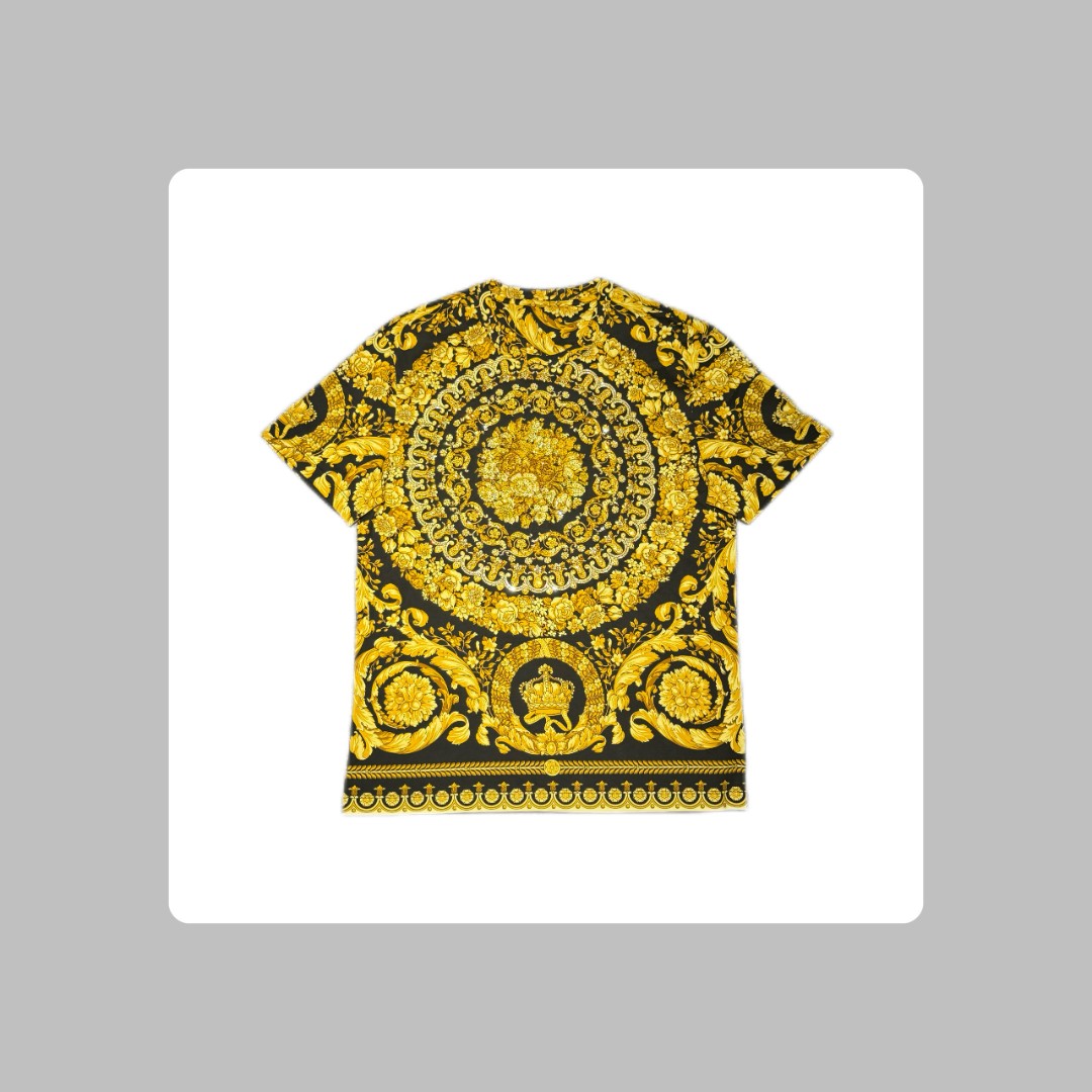 25SS新款黑金色皇冠系列男士圆领时尚休闲短袖2002