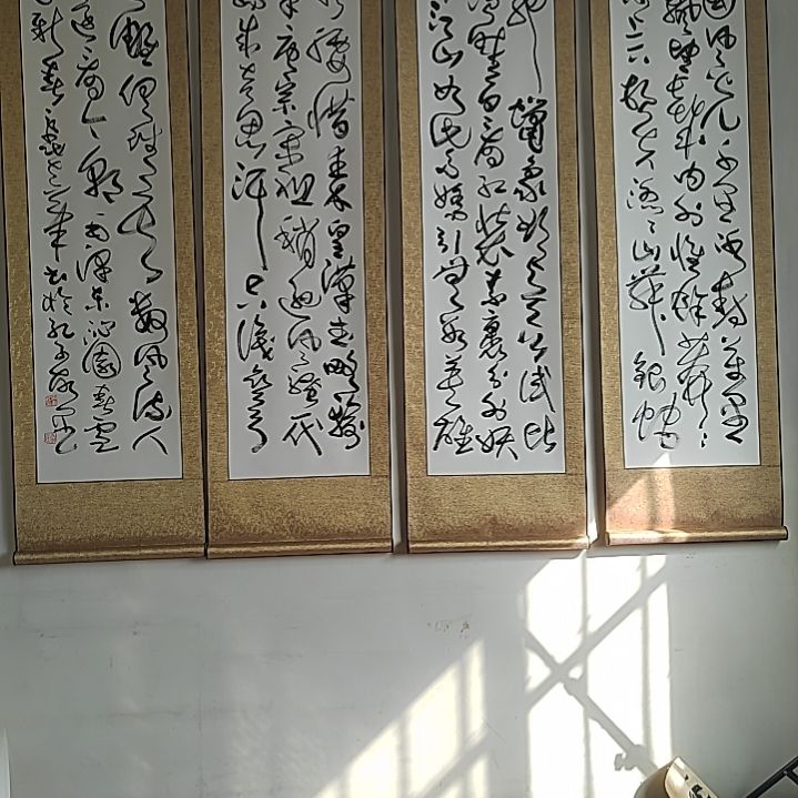 书法沁园春雪。175Ⅹ42X4。精裱起来