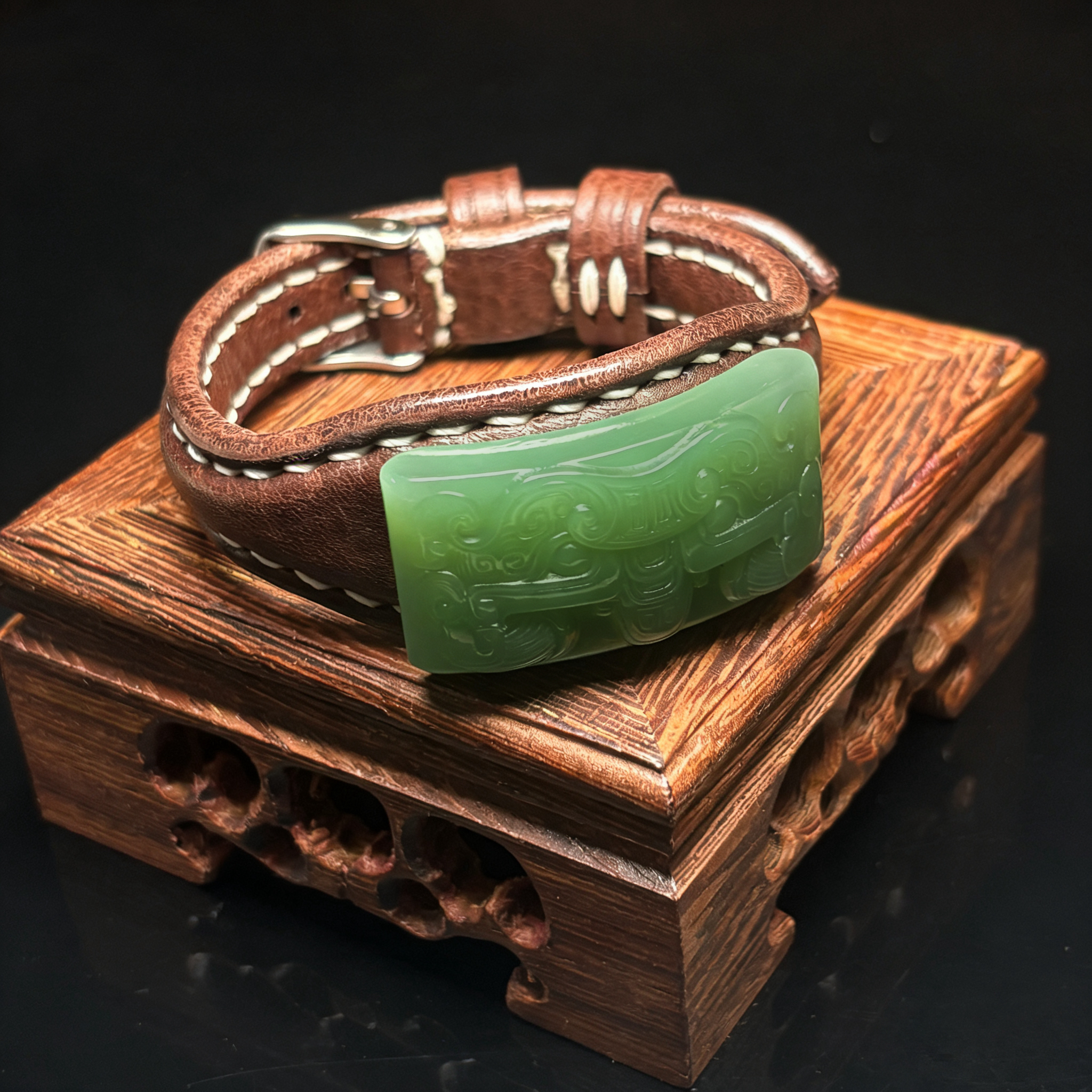 【福元】和田玉碧玉表带