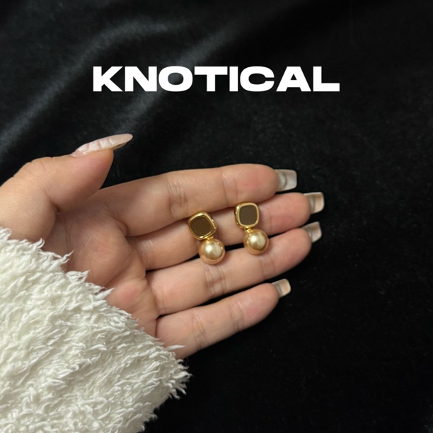 KNOTICAL｜方糖珍珠耳钉