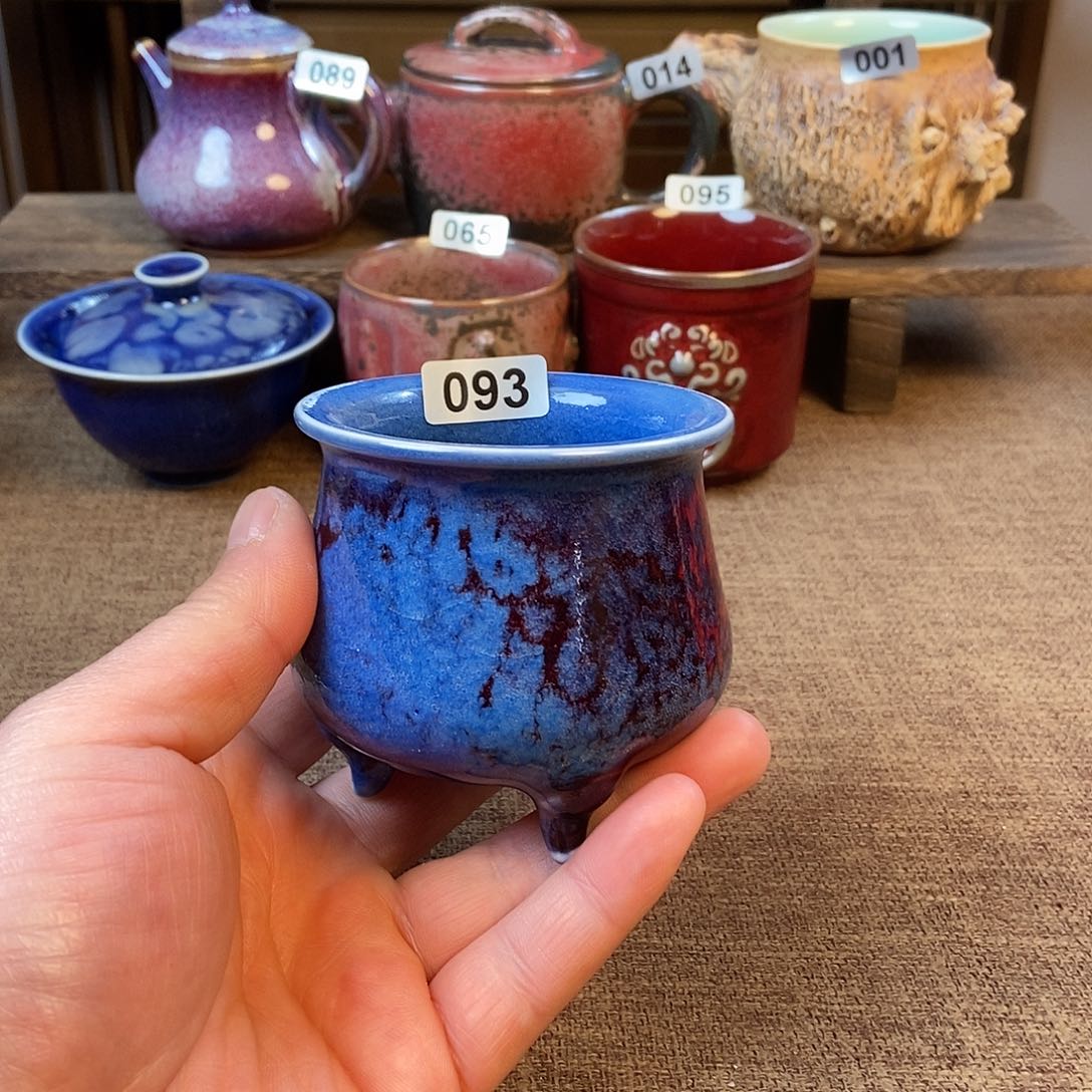 瓷片西*钧瓷茶器摆件工艺品