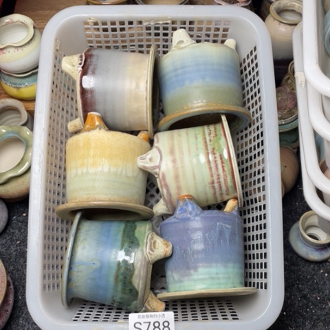 紫砂花盆微瑕788口径7厘米左右