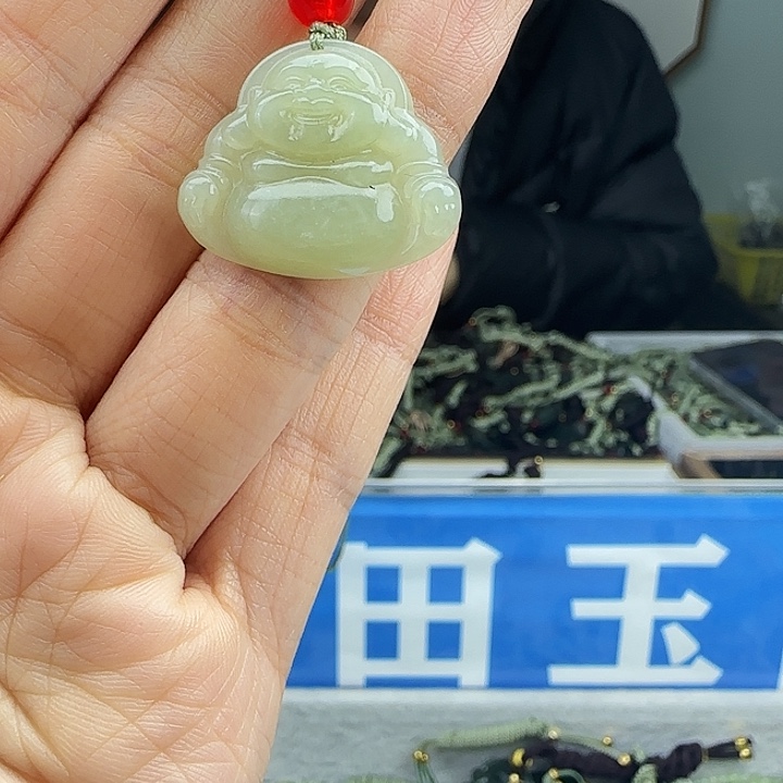 和田玉未镶嵌颈饰20mm