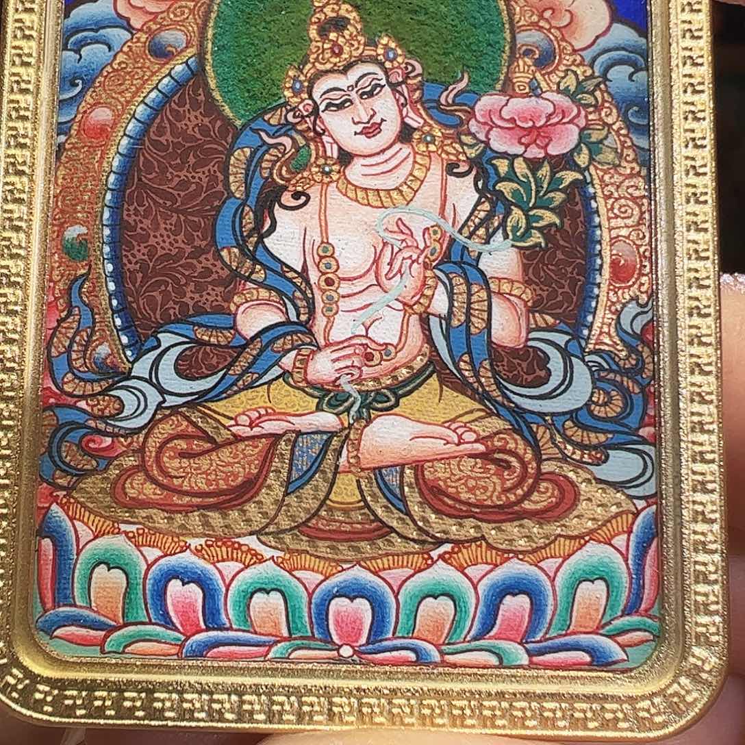 吊坠手绘唐卡大势至菩萨