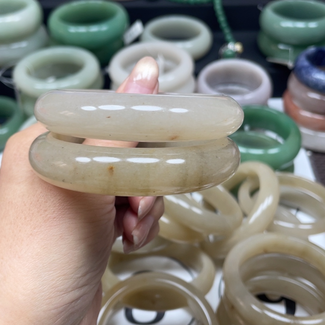 ❥***屿石英质玉合金手镯