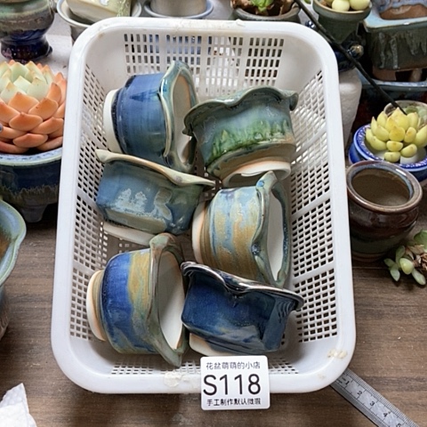紫砂花盆118微瑕品口径6厘米左右