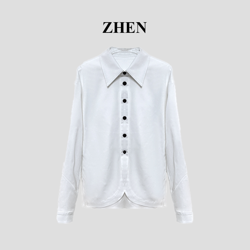 【ZHEN】25Z0006 2025新款衬衣时尚气质休闲百搭上衣女