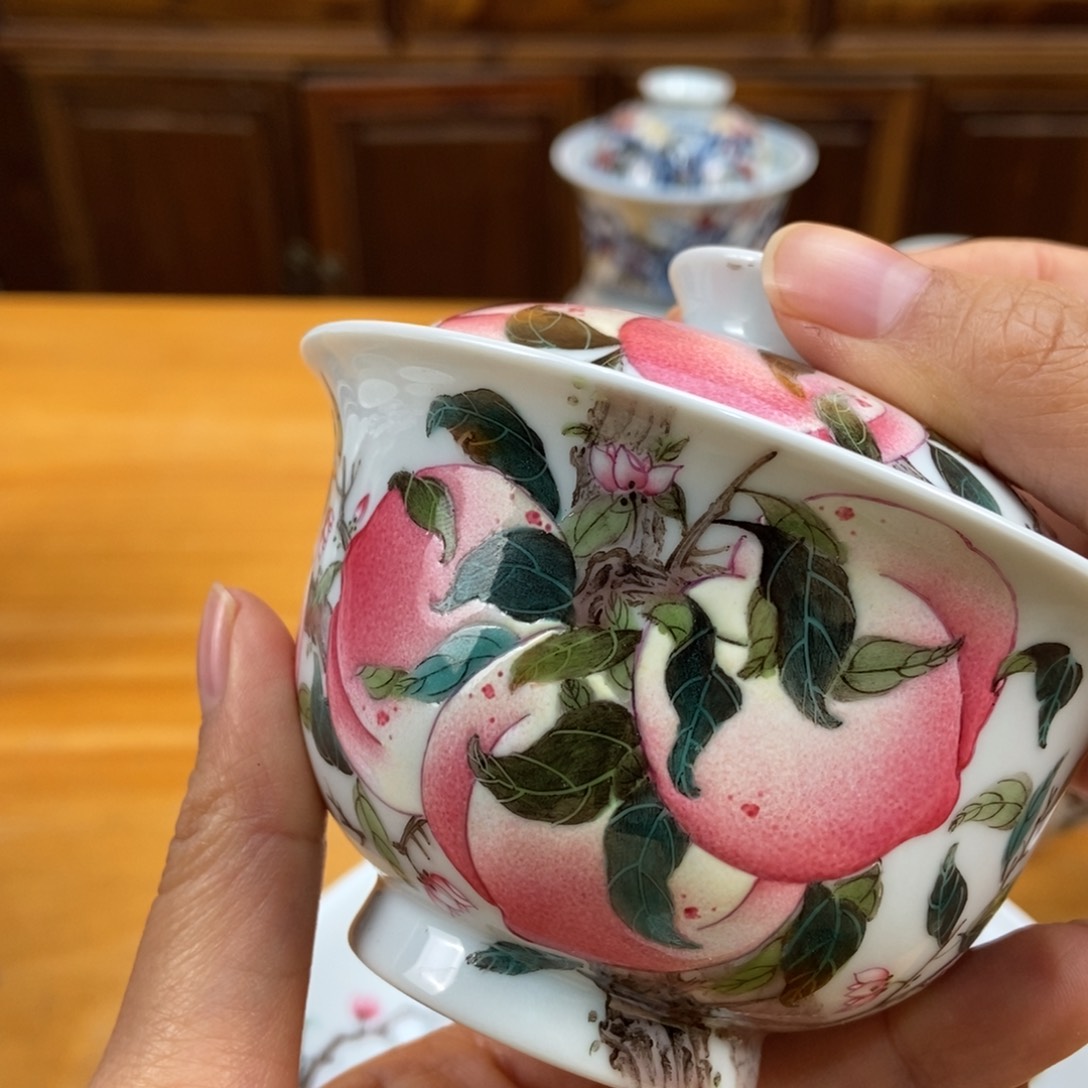 手绘现代茶具非古董