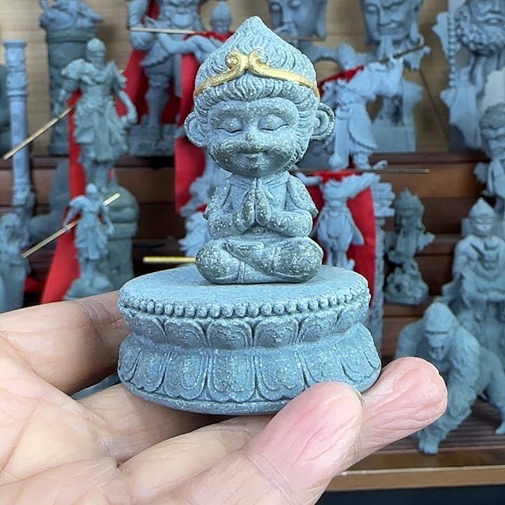 石材金色小悟空+底庭