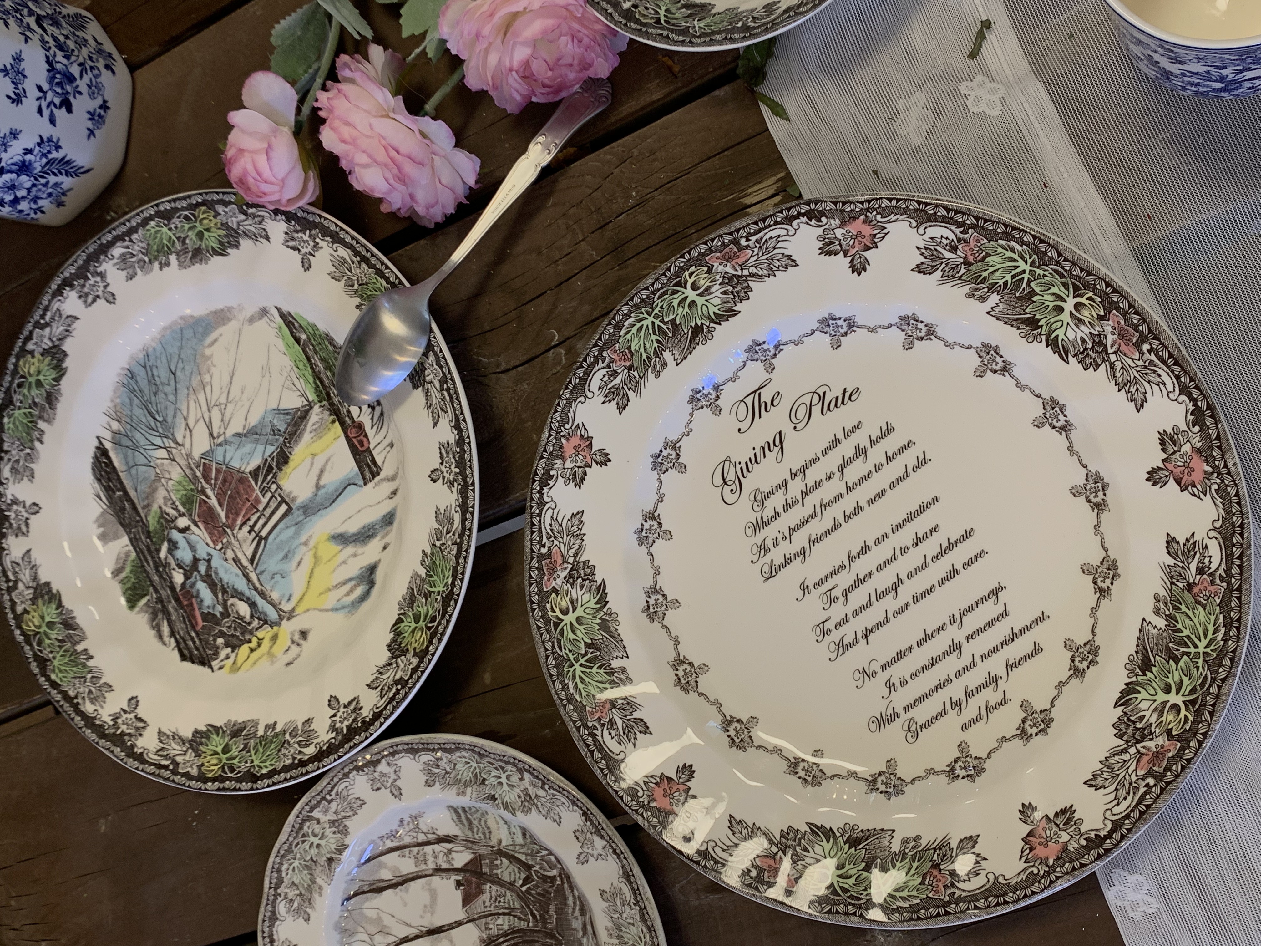 【FOUR SEASONS】英国复古乡村庄园春夏秋冬10寸平盘西餐盘餐具