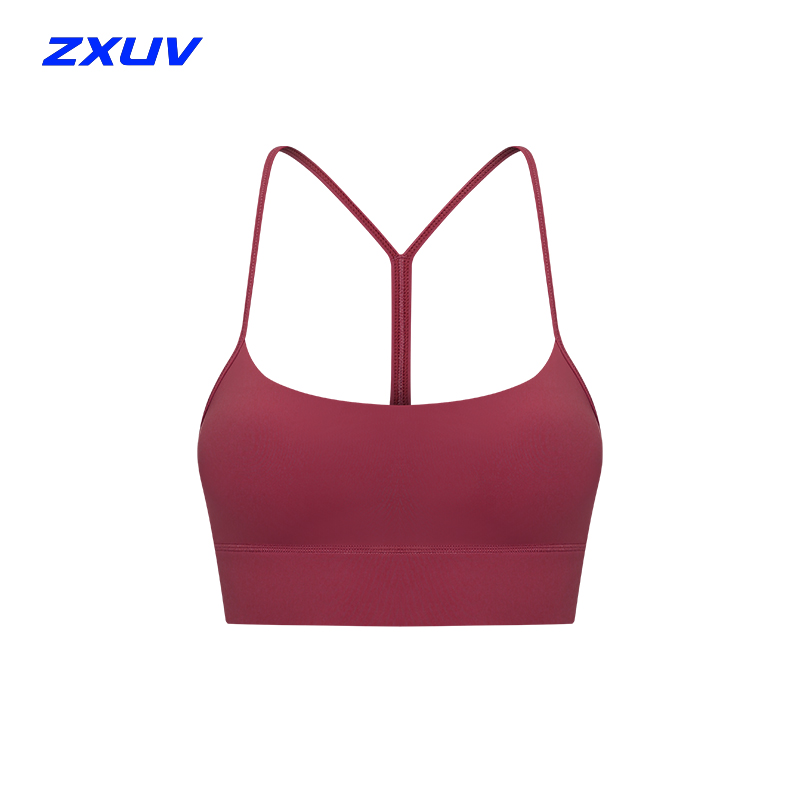 ZXUV女士瑜伽跑步健身Y字细肩带运动文胸高弹塑型轻柔亲肤311