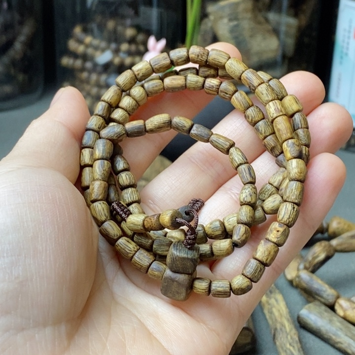 沉香手串奇楠沉香随型多圈5mm