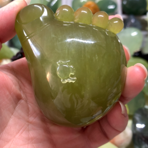 蛇纹石玉未镶嵌手把件