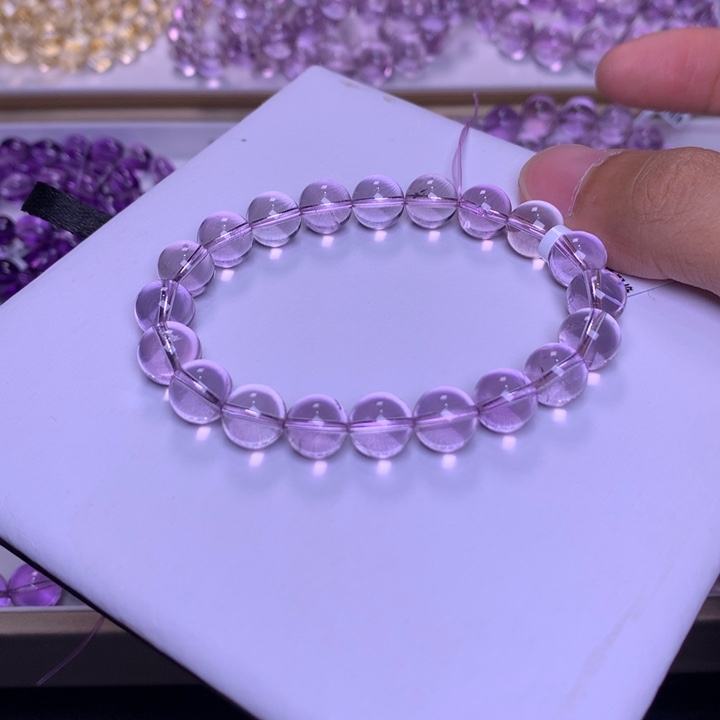 紫晶手串未镶嵌2/9+玻紫