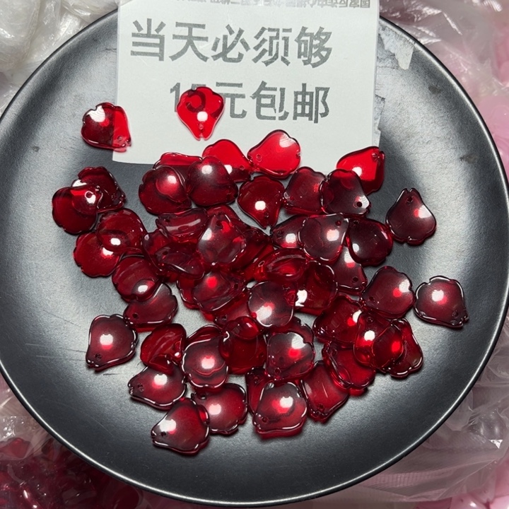 非金属琉璃海棠大红100