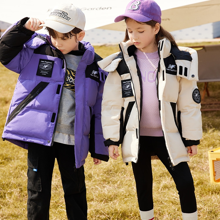 2025新款冬季保暖羽绒服男女童时尚百搭加厚外套潮款童装