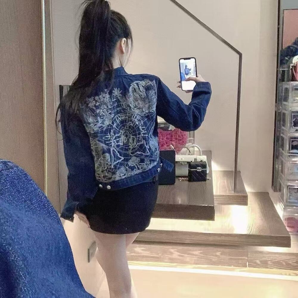 未使用 DIOR/迪奥 Dior 排扣牛仔长袖外套40