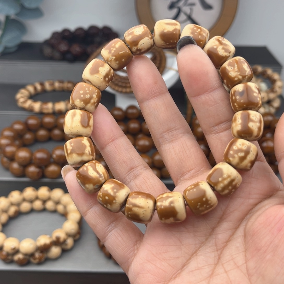 紫金鼠手串半实心花皮老型12