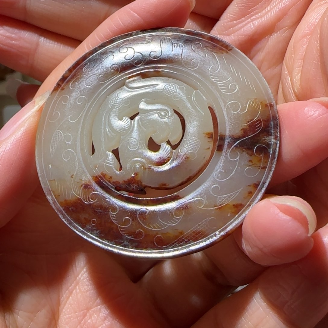 和田玉未镶嵌挂件鸿*