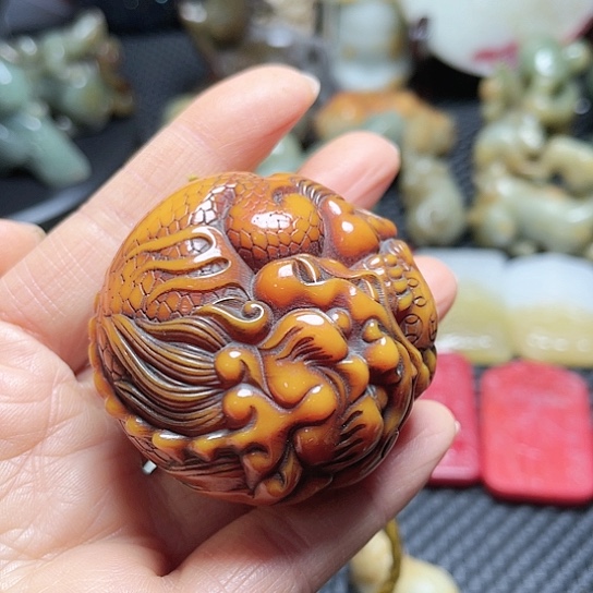 白玉菩提吊坠摆件