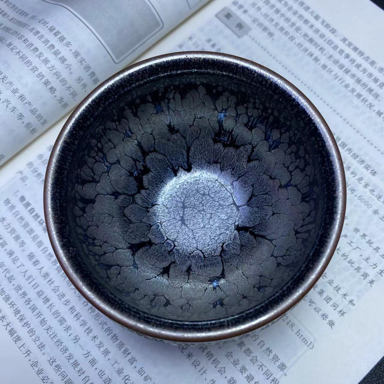 牡丹将军杯器型养彩神器建窑建盏天目盏陶瓷主人杯茶杯纯手工茶盏