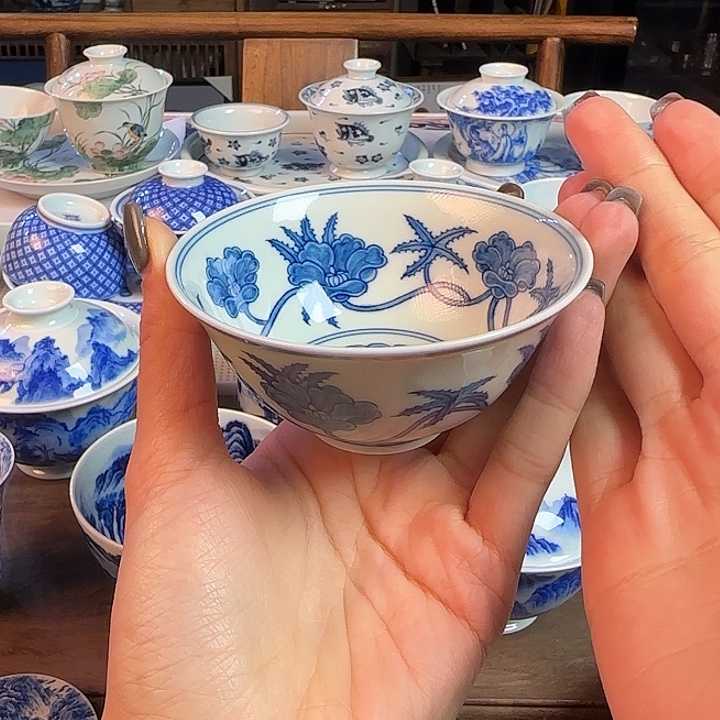 名窑口 秋葵宫碗放漏放漏放漏