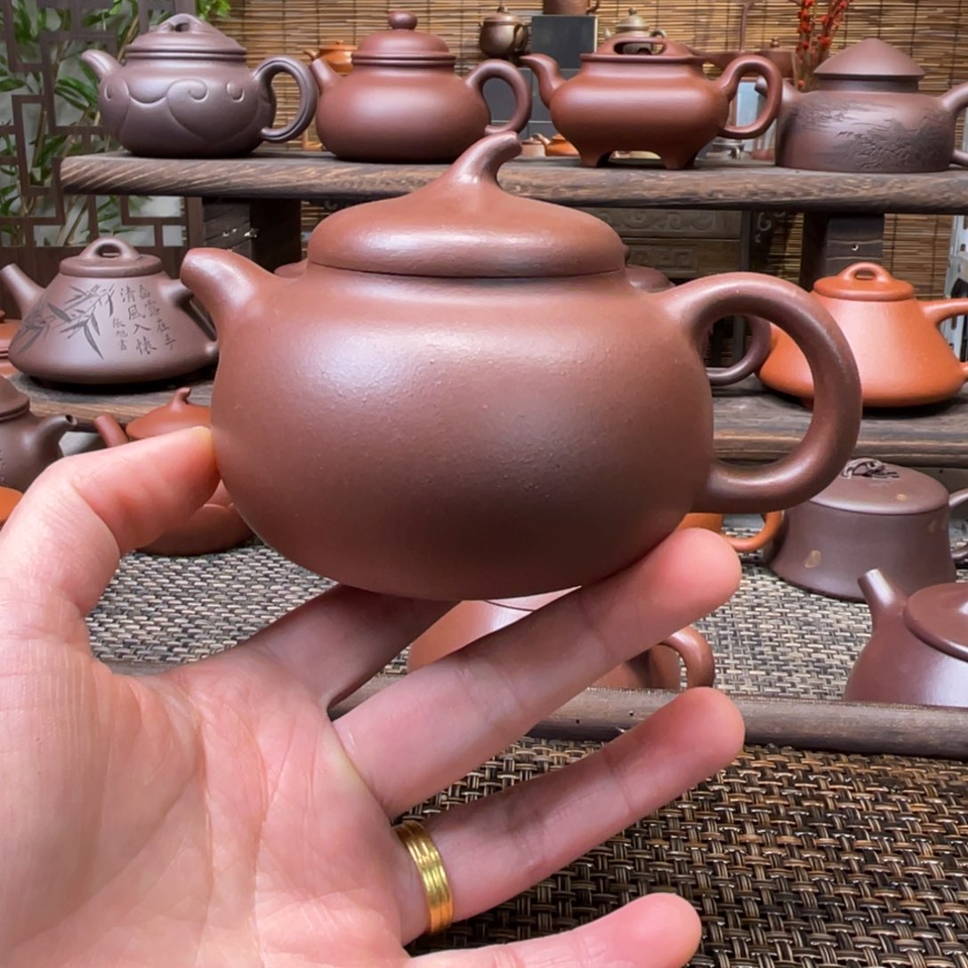 紫砂茶壶宜兴原矿紫砂手工制210