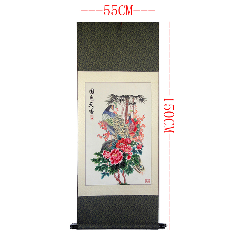 中国风特色蔚县剪纸画轴家居装饰卷轴 国色天香 多款可选礼品