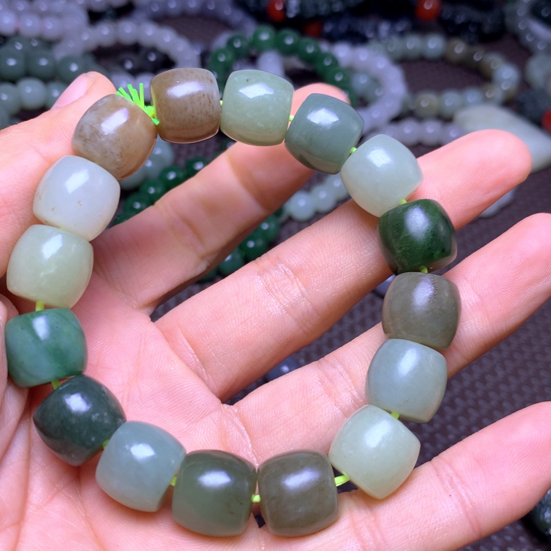 和田玉未镶嵌手串14