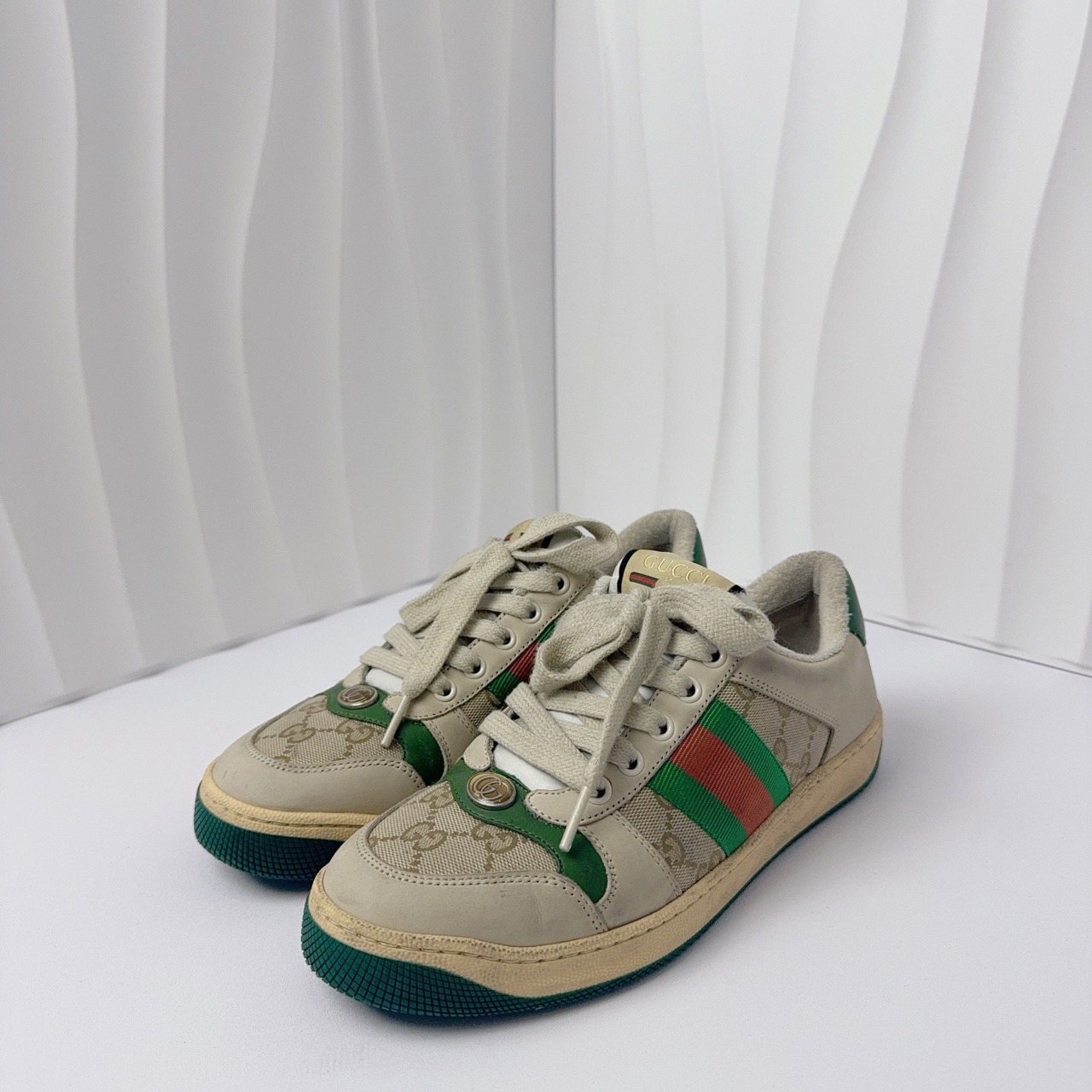 99新 GUCCI/古驰 37.5码/经典款小脏鞋/97新/ff1130