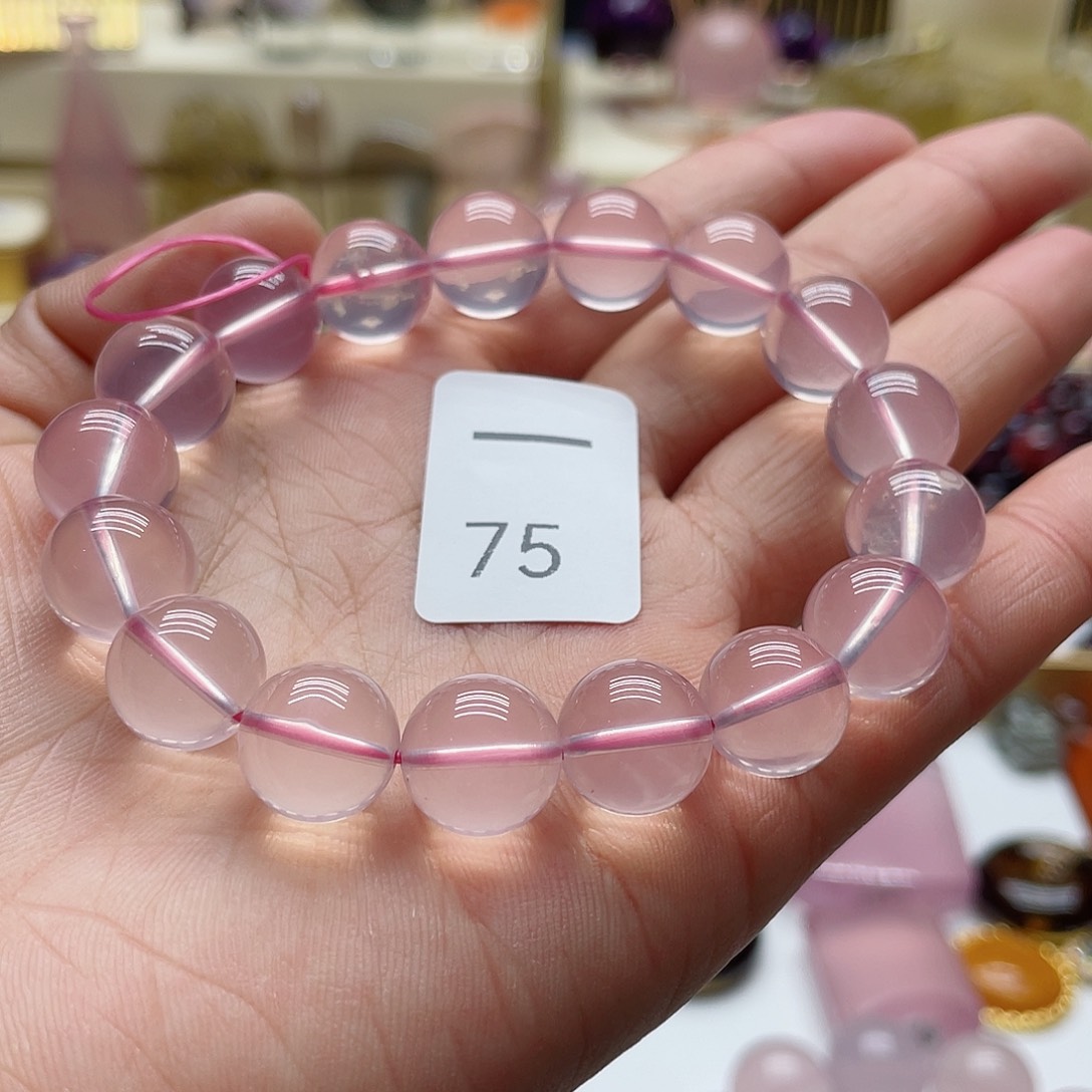 水晶手链未镶嵌粥**了粉晶