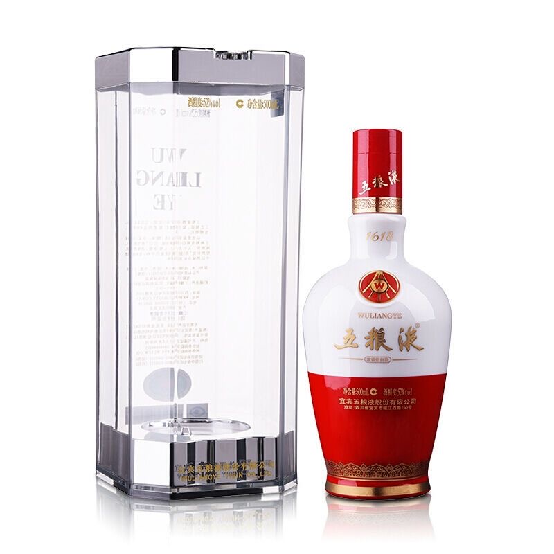 五粮液股份出品正装单瓶1618（2010到2011随机）  浓香型52度500ml