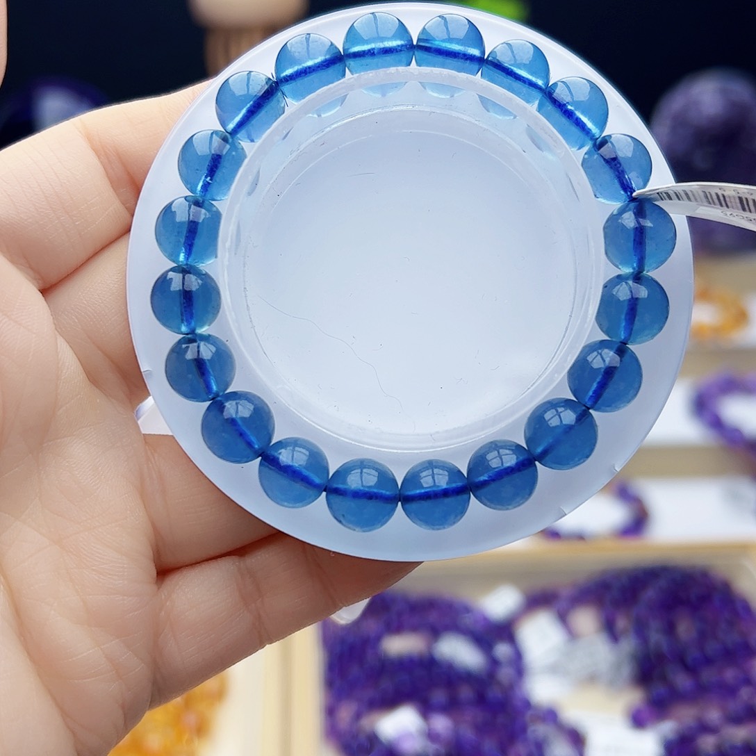 用***6海蓝宝石手链未镶嵌海蓝宝9.8mm25.33