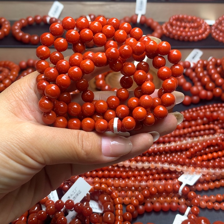 无***终玛瑙/玉髓手串未镶嵌