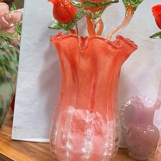 琉璃花瓶高32厘米口径15厘米