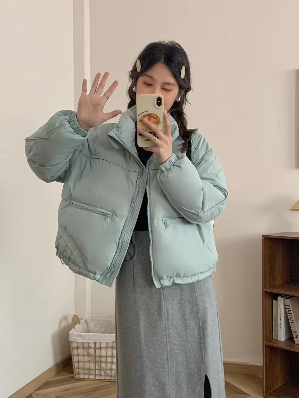 媛媛【901-1000】中长款美拉德户外保暖运动系列