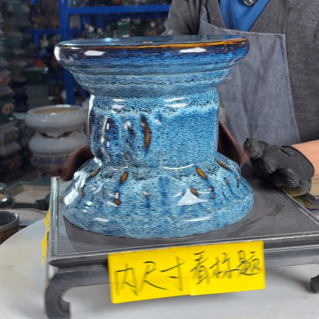 一风堂石湾花盆 面宽22高20 微瑕