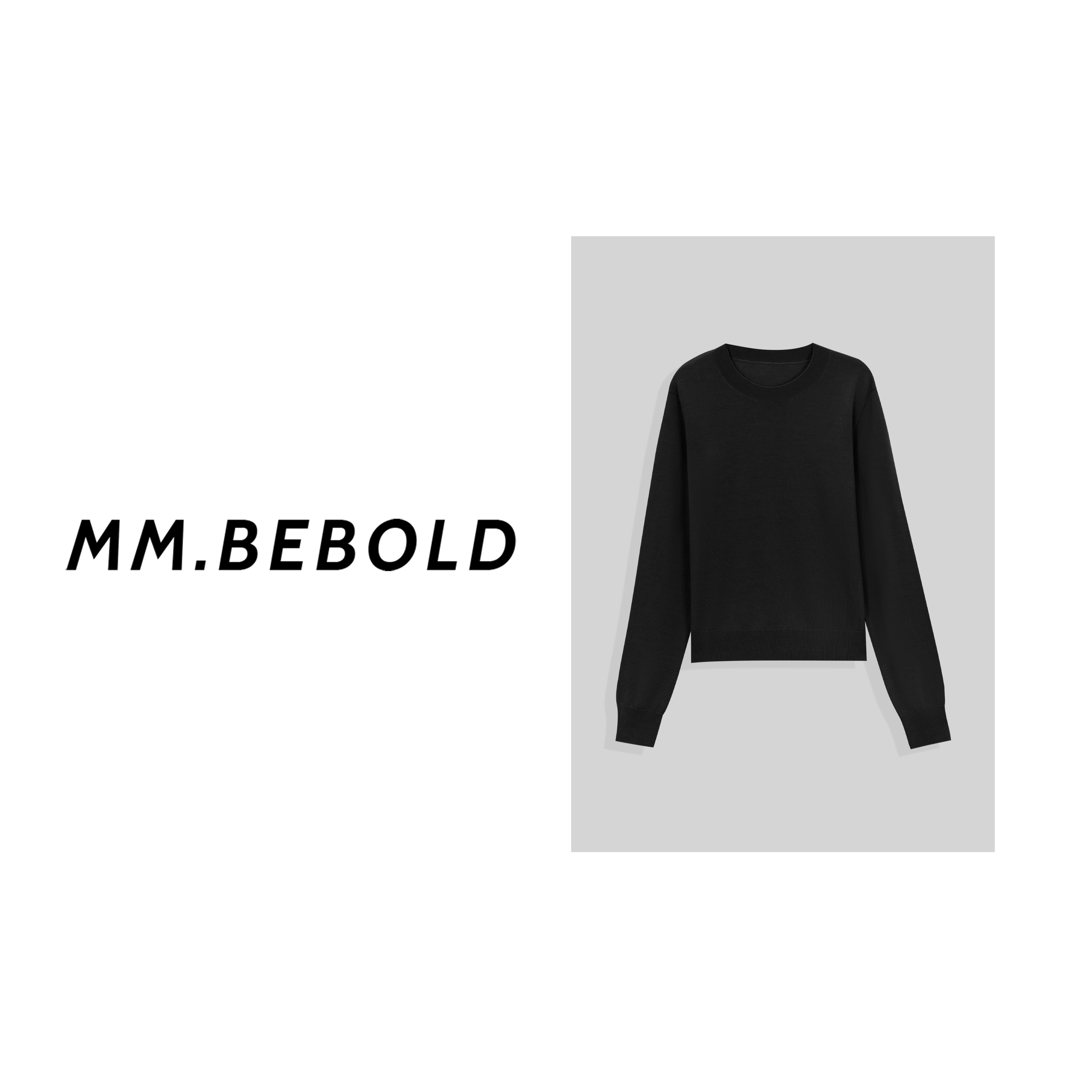 【蓓蓓精选】觅椿 羊毛100 简约百搭圆领长袖T恤LJL258189