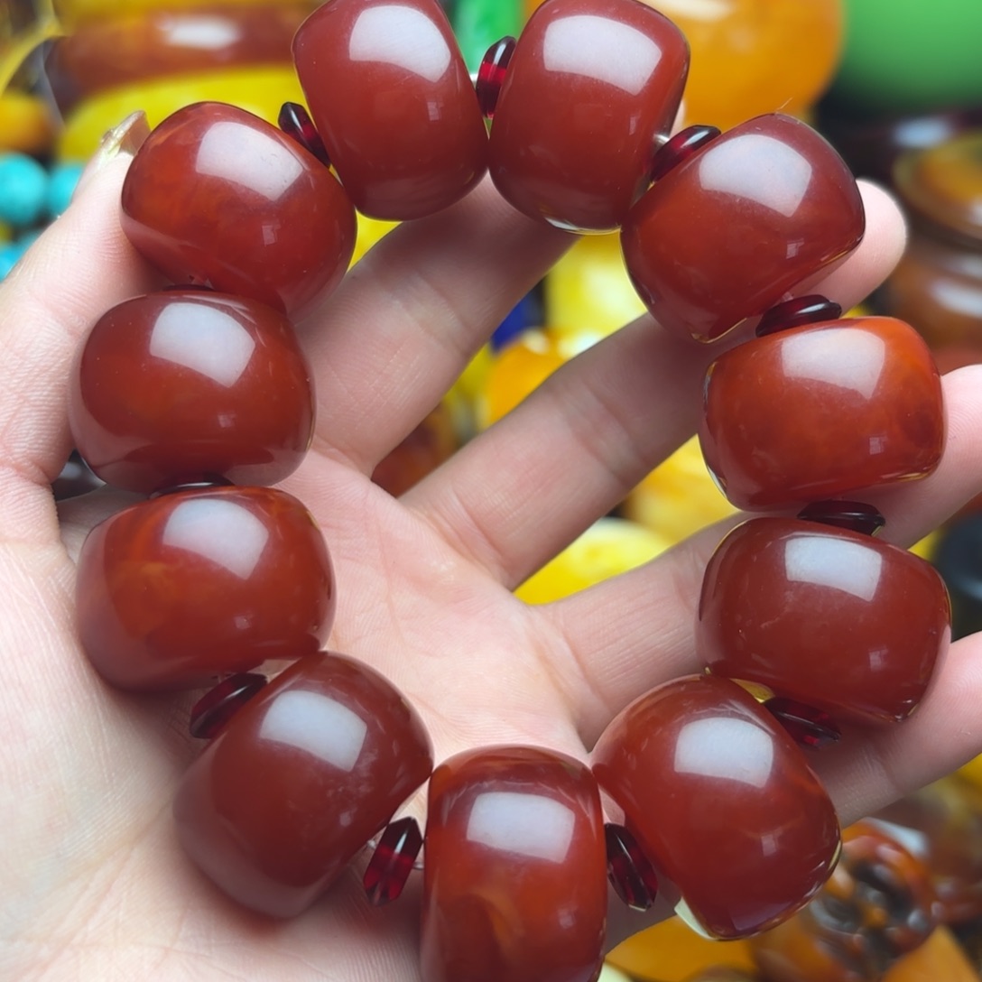 琥珀手链未镶嵌蜜蜡