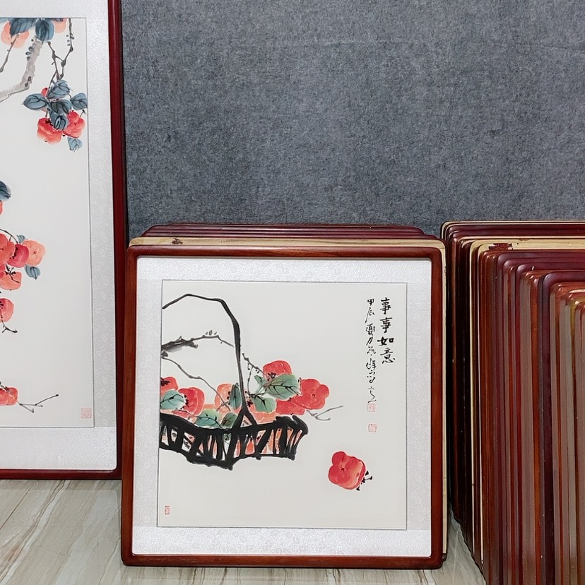 【闪购商品】国画书画作品带框65×65厘米